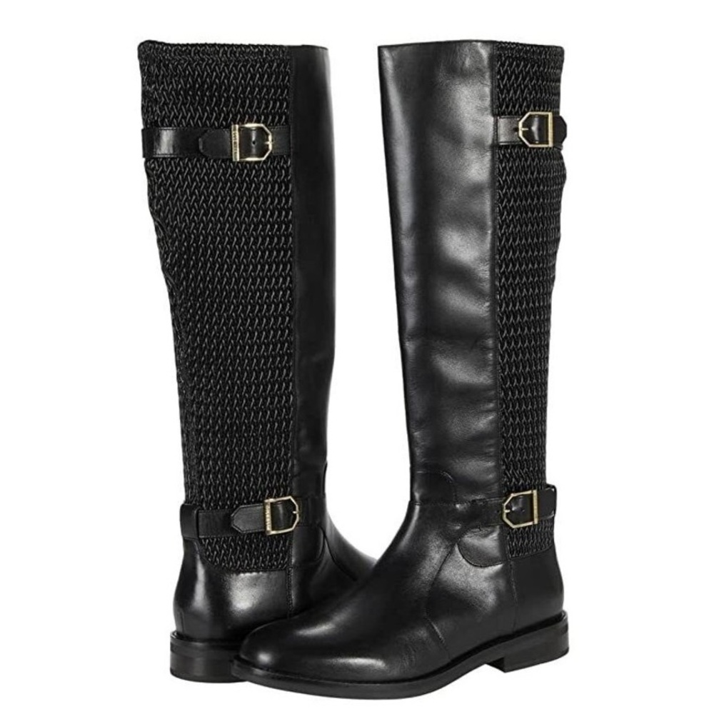 NWT- Cole Haan ‘Chesley’ Leather Boot w/Stretch Back & Side Zip